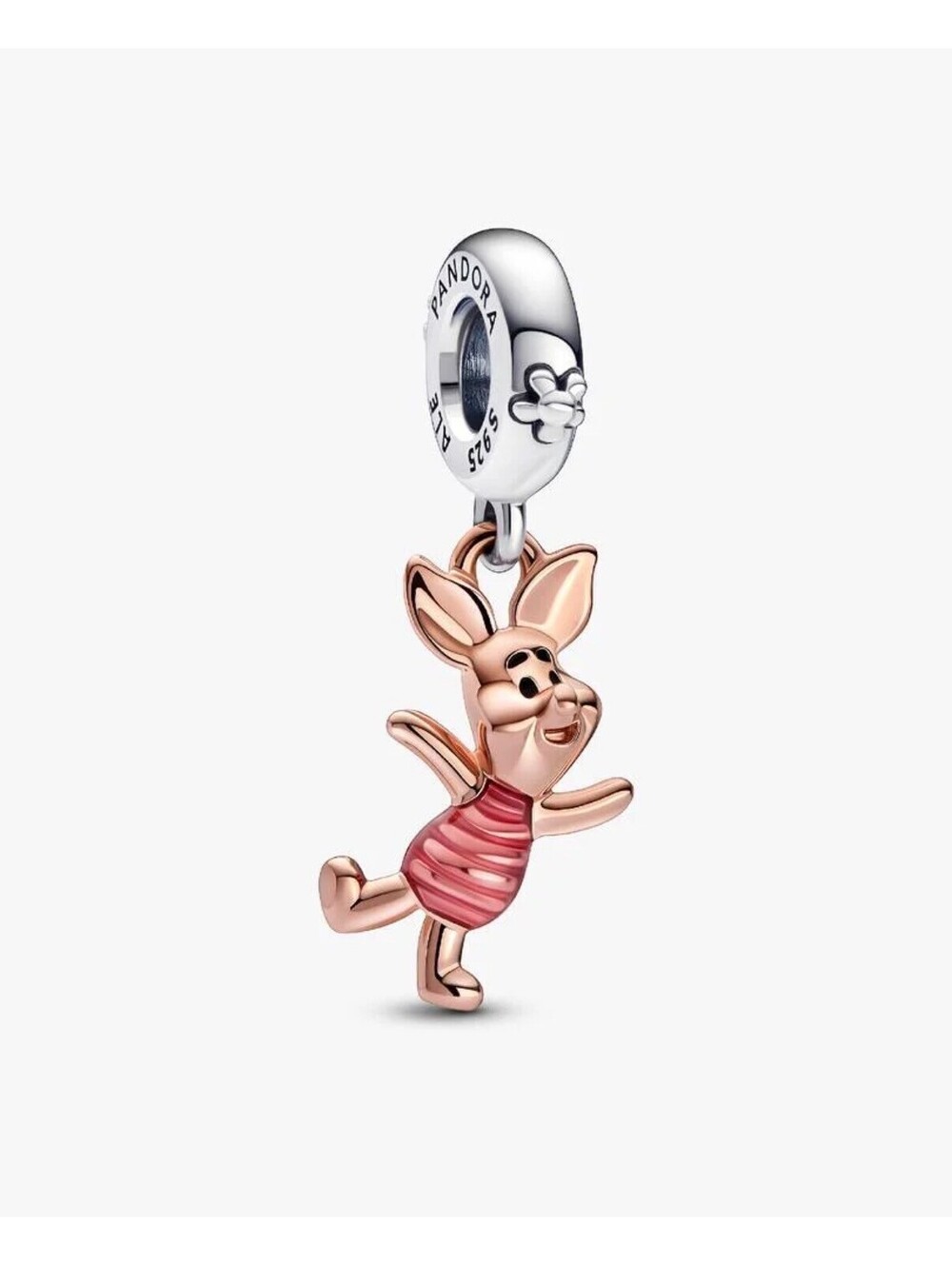 Auth Disney Pandora Piglet Charm Winnie the Pooh 14k Rose Gold Plated